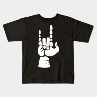 Rock And Roll Hand Sign Kids T-Shirt